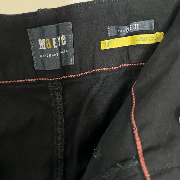 Maeve by Anthropologie the Colette Black Wide Leg Pants size 33 - Picture 4 of 16